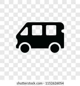 Bus vector icon isolated on transparent background, Bus logo concept