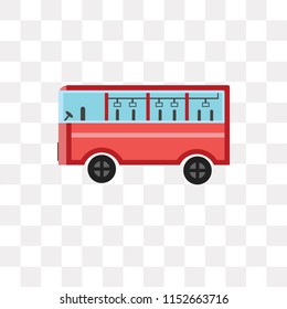 Bus vector icon isolated on transparent background, Bus logo concept