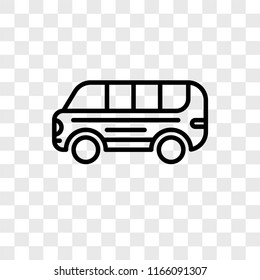 Bus vector icon isolated on transparent background, Bus logo concept