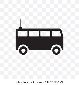 Bus vector icon isolated on transparent background, Bus logo concept