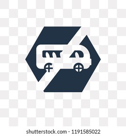 Bus vector icon isolated on transparent background, Bus transparency concept can be used web and mobile