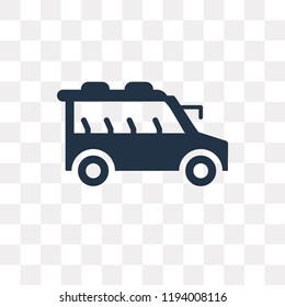 Bus vector icon isolated on transparent background, Bus transparency concept can be used web and mobile