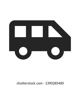 Bus vector icon isolated on white background