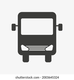 Bus vector icon isolated on white background.