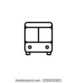 Bus vector icon isolated on white background