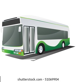 bus vector icon isolated on white