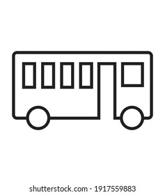 Bus vector icon in linear style illustration pictogram isolated on white background eps 10