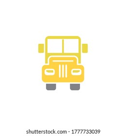bus vector icon logo design