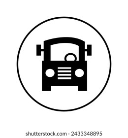 bus vector icon logo design