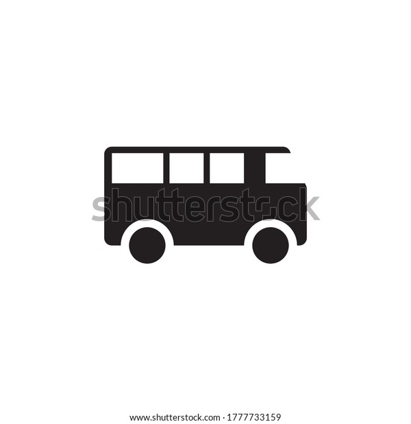 bus vector icon logo\
design