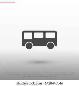 Bus Vector icon . Lorem Ipsum Illustration design