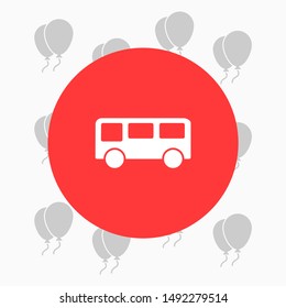 Bus Vector icon . Lorem Ipsum Illustration design