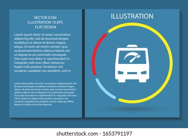 Icono vectorial de bus, diseño plano de lorem