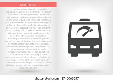 Bus vector icon , lorem ipsum Flat design