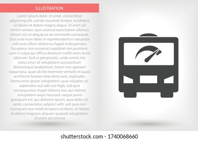 Bus vector icon , lorem ipsum Flat design
