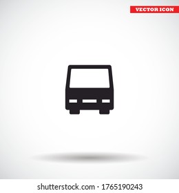 Bus vector icon , lorem ipsum Flat design
