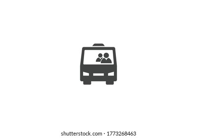 Bus vector icon , lorem ipsum Flat design