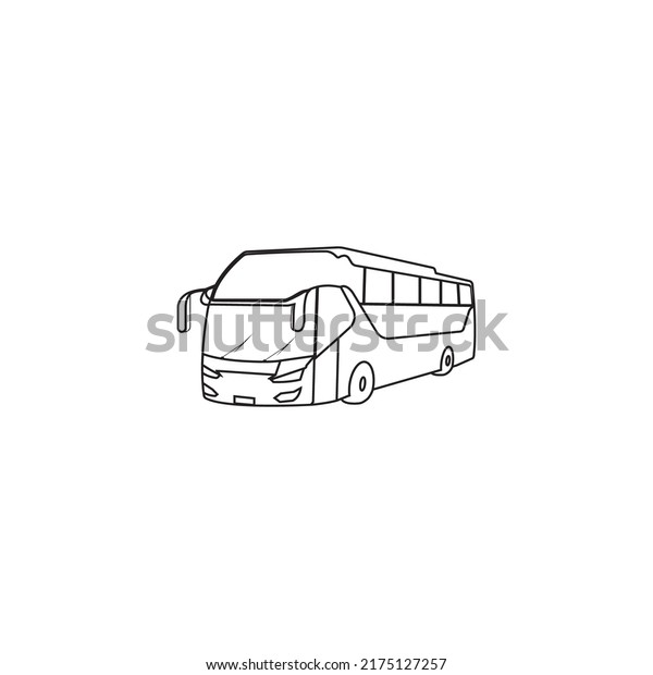 Bus vector icon. mass or public means of\
transportation, illustration design\
template.