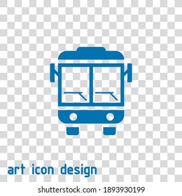 bus vector icon on an abstract background