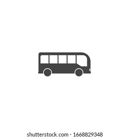 Icono vectorial de bus en fondo aislado blanco.