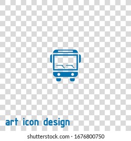 icono del vector de bus en fondo blanco