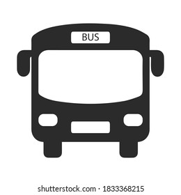 Bus vector icon on white background. Public transport sign.