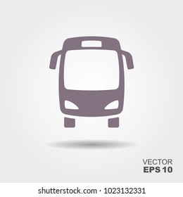 Bus vector icon. Public transport symbol. Flat illustration