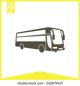 Bus vector icon. Public transport symbol.