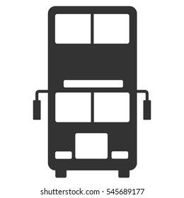 Bus vector icon. Public transport symbol. Decker. Double. Icon