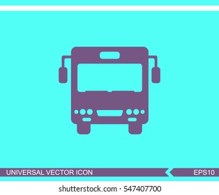Bus vector icon. Public transport symbol.