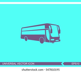 Bus vector icon. Public transport symbol.