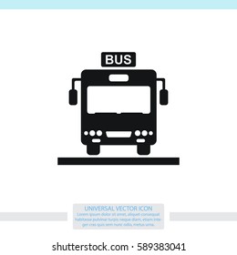 Bus vector icon. Public transport symbol.