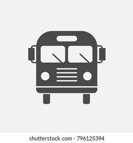 Bus vector icon for public transport school bus