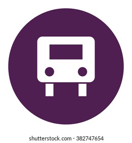 Bus. Vector icon purple
