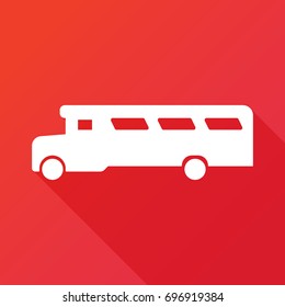 Bus vector icon. School bus symbol. Public transportation sign. Travel symbol. Logo graphic design concept. Logotype, icon, template in web and print