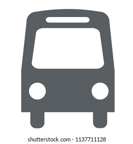 Bus vector icon. Bus station symbol.
