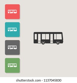 Bus - vector icon. Symbol for web, infographics, print design and mobile UX/UI kit. Vector illustration, EPS10.