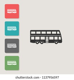 Bus - vector icon. Symbol for web, infographics, print design and mobile UX/UI kit. Vector illustration, EPS10.