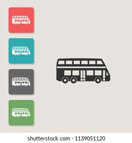 Bus - vector icon. Symbol for web, infographics, print design and mobile UX/UI kit. Vector illustration, EPS10.