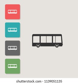Bus - vector icon. Symbol for web, infographics, print design and mobile UX/UI kit. Vector illustration, EPS10.