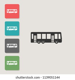Bus - vector icon. Symbol for web, infographics, print design and mobile UX/UI kit. Vector illustration, EPS10.