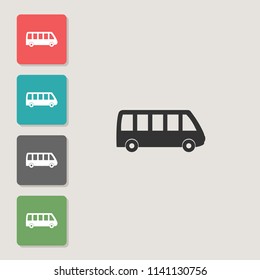 Bus - vector icon. Symbol for web, infographics, print design and mobile UX/UI kit. Vector illustration, EPS10.
