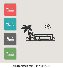 Bus - vector icon. Symbol for web, infographics, print design and mobile UX/UI kit. Vector illustration, EPS10.