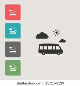 Bus - vector icon. Symbol for web, infographics, print design and mobile UX/UI kit. Vector illustration, EPS10.