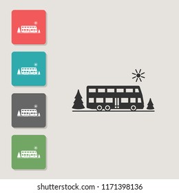 Bus - vector icon. Symbol for web, infographics, print design and mobile UX/UI kit. Vector illustration, EPS10.