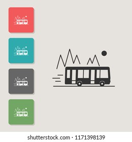 Bus - vector icon. Symbol for web, infographics, print design and mobile UX/UI kit. Vector illustration, EPS10.