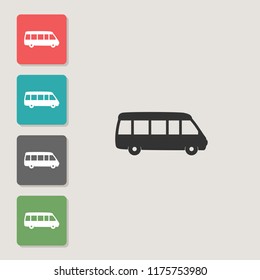 Bus - vector icon. Symbol for web, infographics, print design and mobile UX/UI kit. Vector illustration, EPS10.