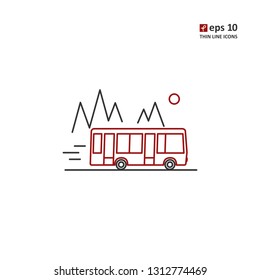 Bus - vector icon. Symbol for web, infographics, print design and mobile UX/UI kit. Vector illustration, EPS10.