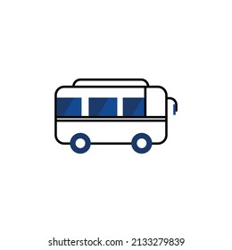 Icono de vector de bus y símbolos