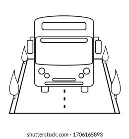 Icono de vector de bus. Icono de bus para tráfico. Viaje en autobús . Icono de autobús para la ciudad. icono vector WEB